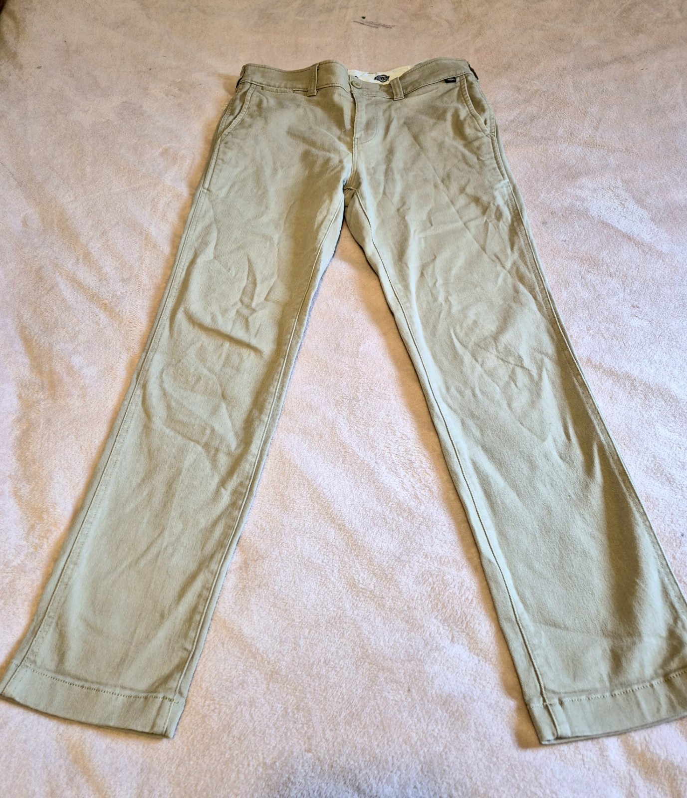 Dickies Work Trousers W33 Beige Straight Leg Skate Workwear Pants