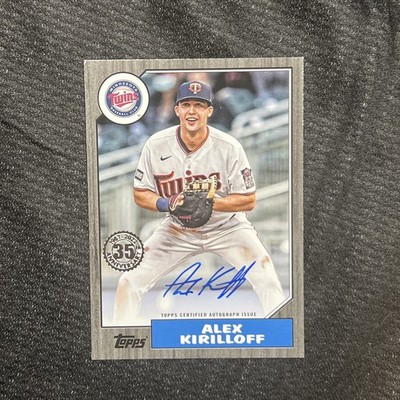 Alex Kirilloff 2022 Topps 1987 35th Ann. Autograph Black S1 #87BA-AK #/199 Twins