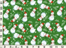 Merry Christmas Snowmen  Snowflakes Quilting Sewing Fabric by the Yard 3239