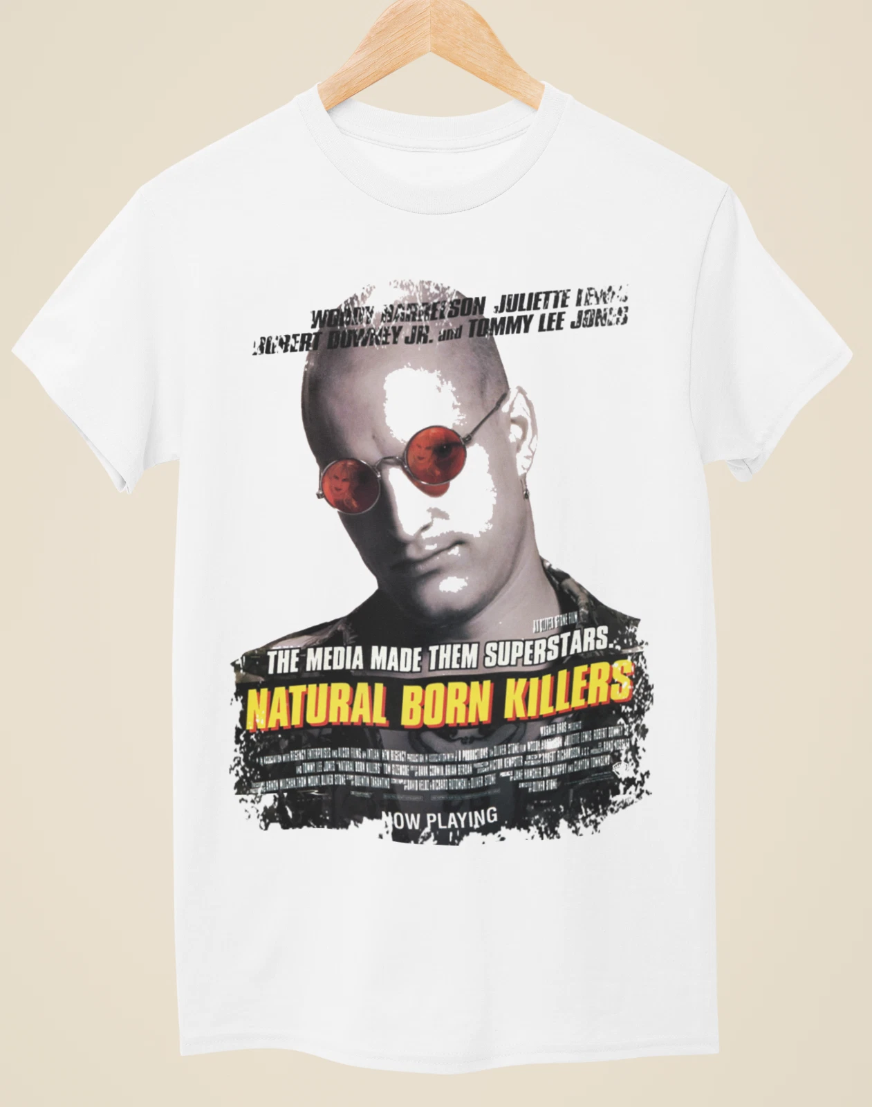 Natural Born Killers - Movie Poster Inspired Unisex White T-Shirt