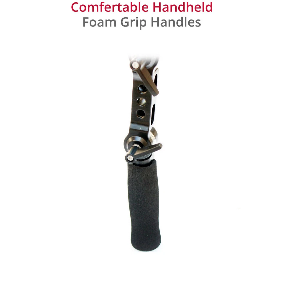 Juego de manijas con agarre Shootvilla Universal Rosette 15 mm/19 mm estilo Arri agarre de bloqueo Foto 3 de 4