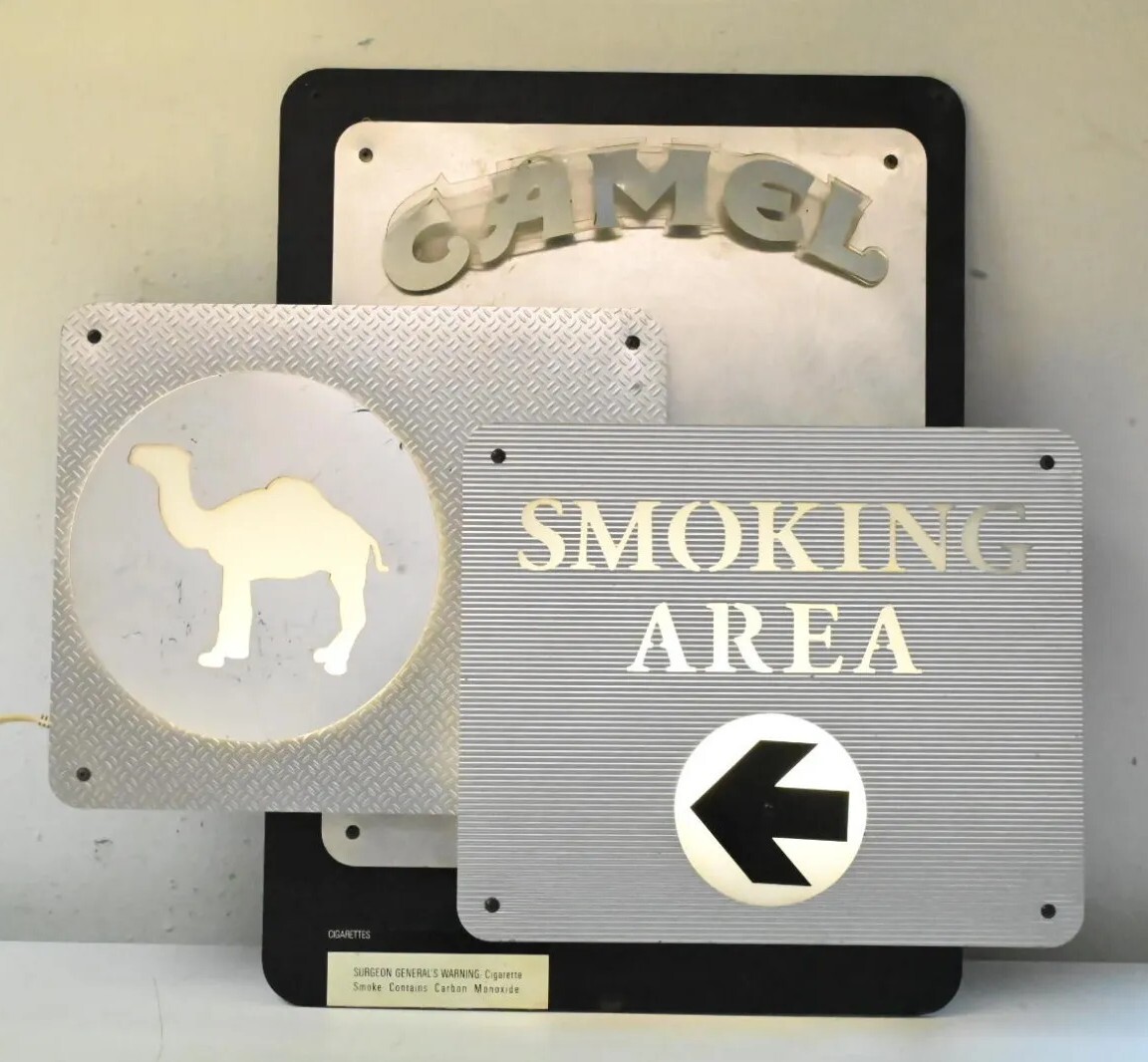 camel cigarette lighted sign Camel Cigarettes Smoking Area Illuminated Light Up Metal Sign Display 120V