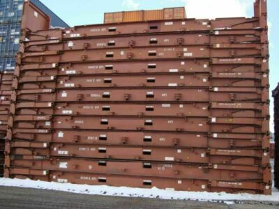 40 ft Flat- Rack Container Flatrack collapsible Flat mit klappbaren Stirnwänden