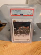 1991 Upper Deck Hockey #437 Wayne Gretzky PSA 8 NM-MT Triple Exposure LA Kings 