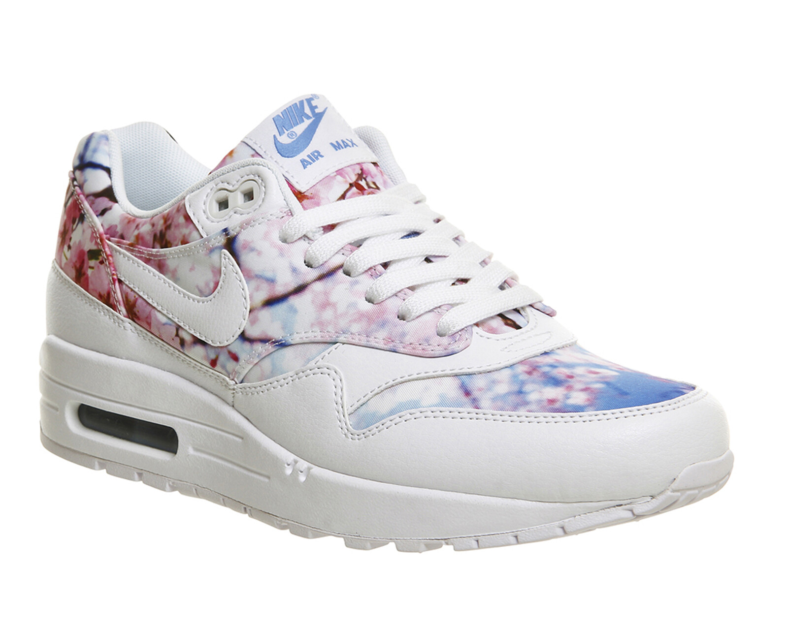 Women's White Air Max 1 Cherry Blossom Leather Trainers sz. 36 | eBay