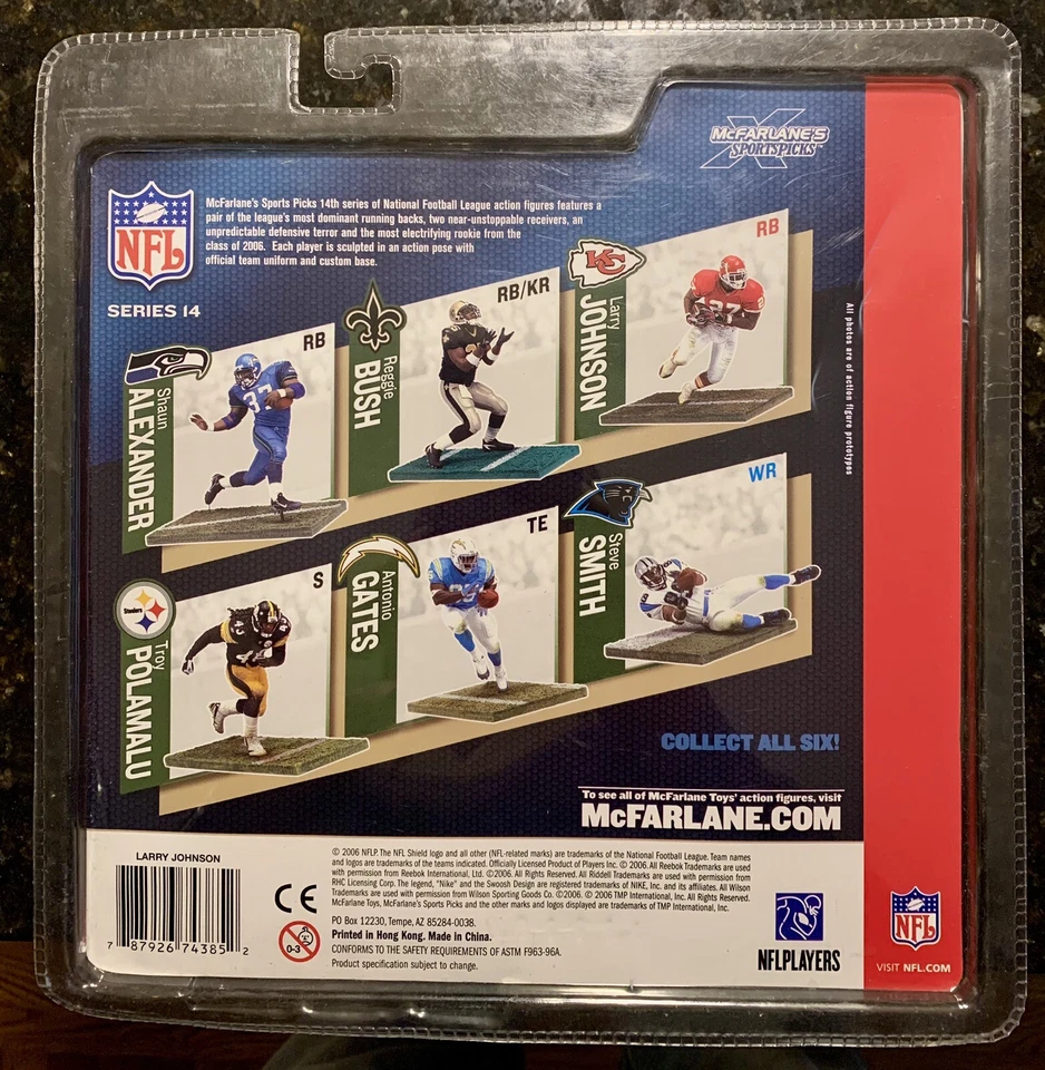🏈 2006 S14 McFarlane SportsPicks Larry Johnson Kansas City Chiefs novato sellado Foto 2 de 4