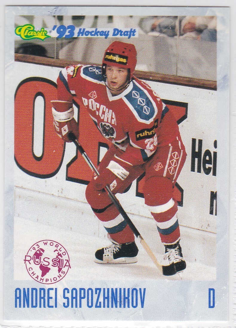 M) 1993 Classic NHL Hockey Draft Trading Card Andrei Sapozhnikov