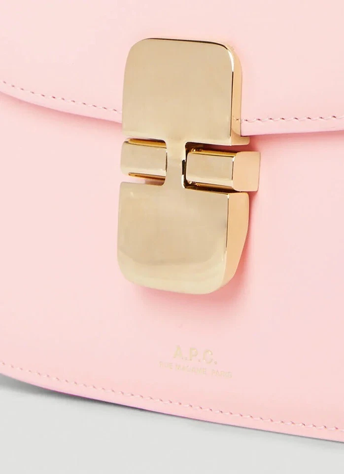 NUEVO BOLSO BANDOLERA A.P.C APC Pequeño Gracia Rosa Regalo San Valentín L CUERO DE BECERRO Foto 4 de 4