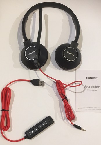 Computer Headphones ~ Bummune BH03 Headset USB connection with PC / MAC