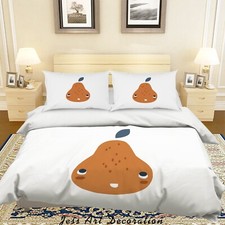 3D Rainbow Pear Simple Quilt Cover Set Duvet Cover Bedding Pillowcases
