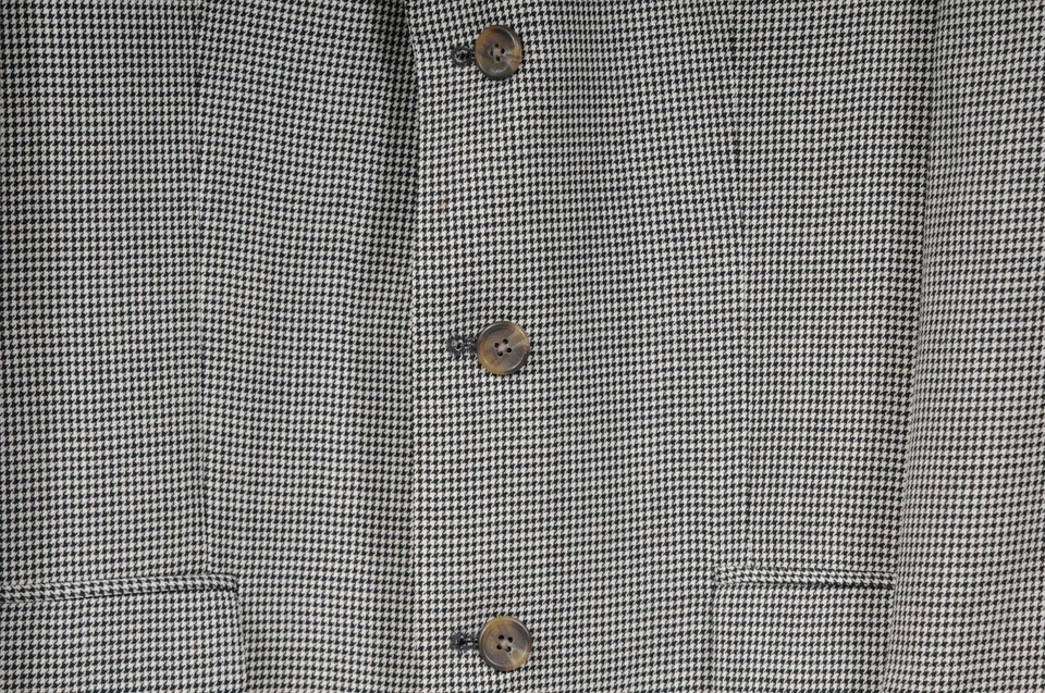 Chaqueta deportiva Blazer de lana Chaps Ralph Lauren para hombre 40 R blanca espiga  Foto 3 de 4