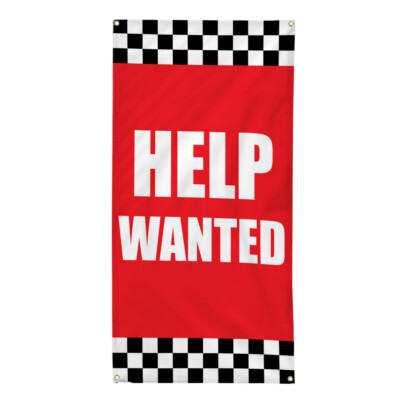 Vertical Vinyl Banner Multiple Sizes Help Wanted Auto Body Shop Car Repair J