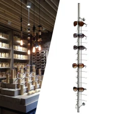 10PCS Optical Frames Display Rod With Lock Sunglasses Eyeglasses Storage Stand