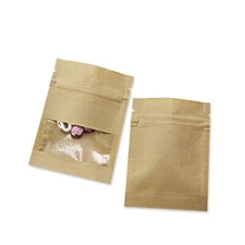 PABCK 500 Pack 5.1x7.08 inch (Inner Size 4.7x5.7 inch) Clear Window Brown Kra...