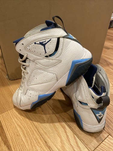 Air Jordan 7 Retro 2015 Azul Francia Para Hombres 11.5 Flint Gris Blanco ~  | eBay