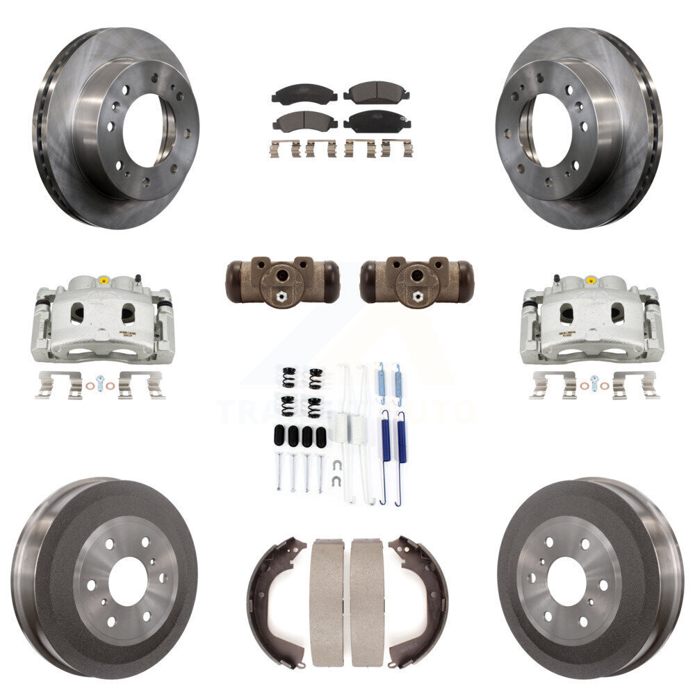 High-Performance Front Rear Brake Caliper Rotor Drum Ceramic Pad Shoe Cylinder Hardware Kit for Enhanced Stopping Power