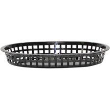 Tablecraft 1076 Chicago Plastic Baskets Red Black Green 10 5/8" x 7" x 1 1/2"