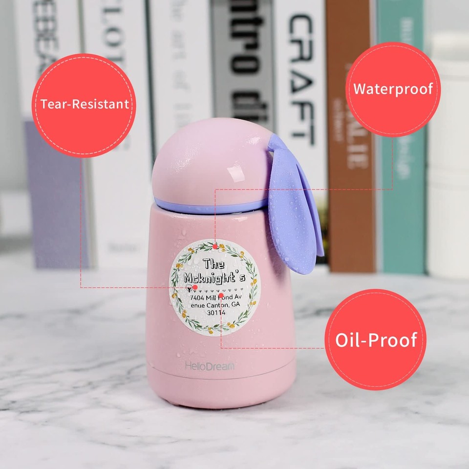 MultiPurpose Colorful Round Address Wedding Waterproof Label Sticker