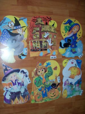 Halloween Diecuts Cutouts Vintage Decorations HMS #315 to #320 U Pick NOT a LOT