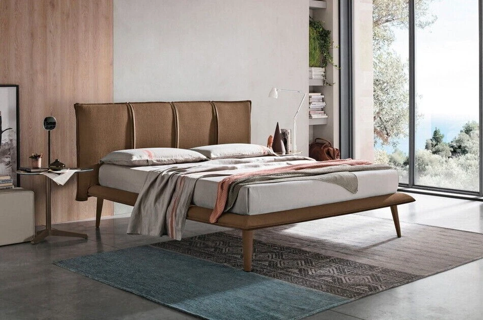 Struttura per letto king size con testiera in legno, struttura del