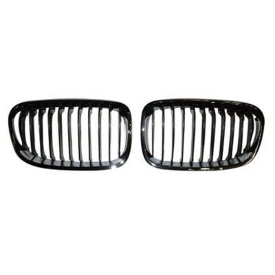 U Look Front Grille Grill Kidney 11-14 For BMW F20 F21 3DR 5DR 125i Chorme+Black