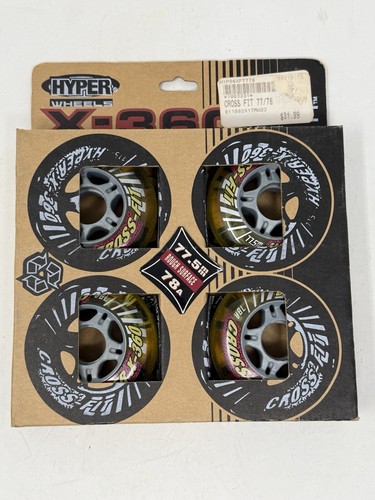 Hyper Rims Hyper Wheels X-360 Cross Fit 77.5mm Rough Surface 78A or 82A New in Box ...