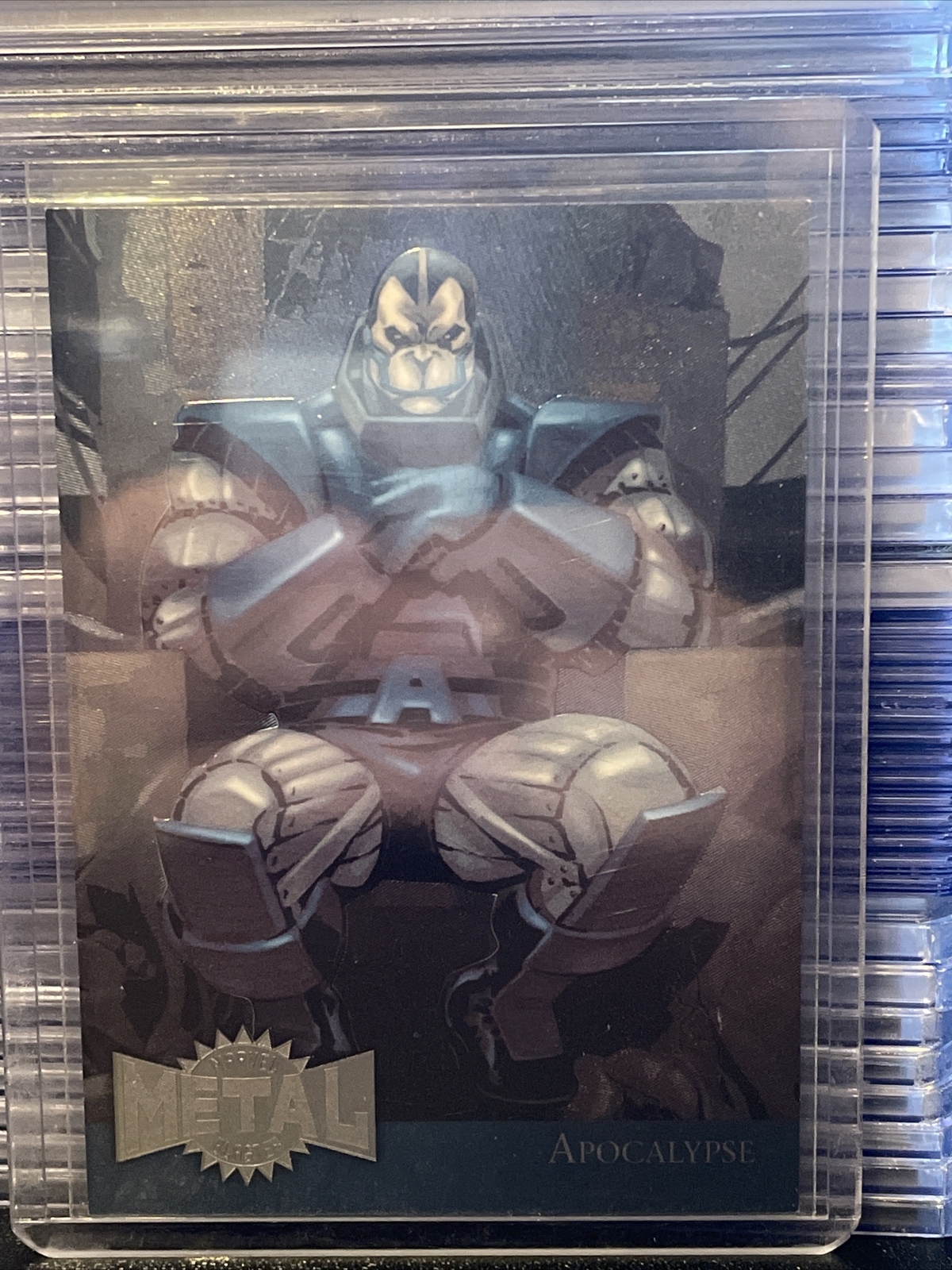 2015 Marvel Fleer Retro 🔥 Metal Blaster Apocalypse Insert Card #3 of 42