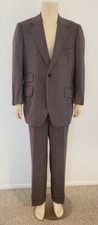 CLEARANCE custom suit 43R grey pinstripe 1976 NY Athletic Club