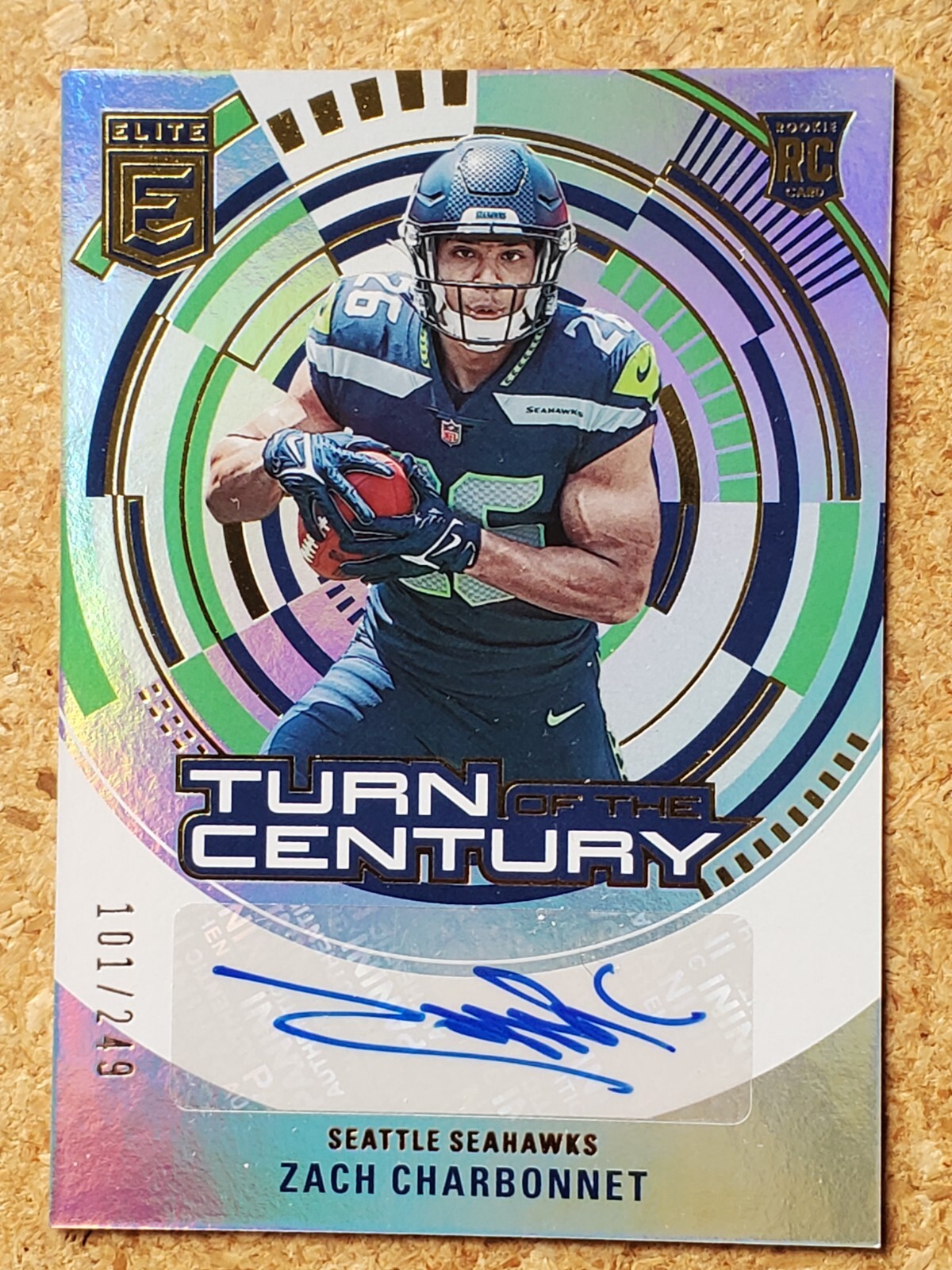 Zach Charbonnet 2023 Donruss Elite Turn Of Century Rookie Auto #101/249 RC