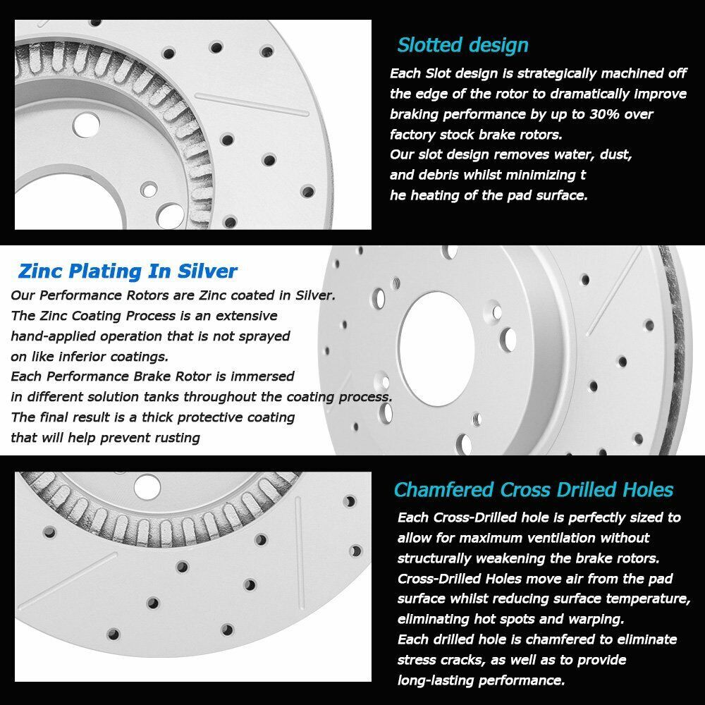Front Brake Rotors For Infiniti JX35 Q50 Q60 QX50 QX60 Nissan