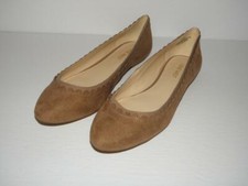 Nine West Womens Classic Natural Dark Brown Hue Suede Flats Shoes 8-1/2 M (NEW)