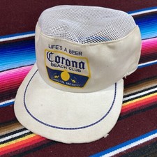 Vtg Corona Adult Snapback Hat Top Mesh Vented Cap Life  s A Beer