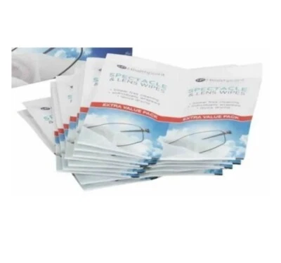 Healthpoint Spectacle Lens Wipes Optical Glasses 52 Wipes Sunglasses Smear Free
