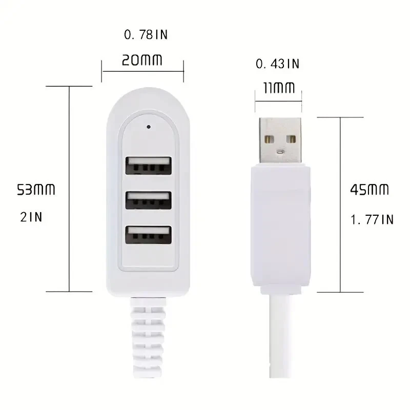 HUB ADATTATORE USB PORTA MULTIPLA USB 3 IN 1 - Immagine 4 di 4