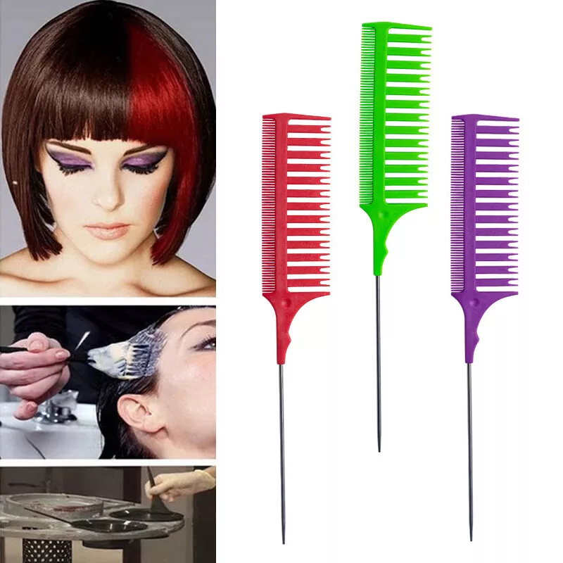 Tip tail Hairdressing Comb Highlights Comb Weaving Foiling Comb Styling Hair