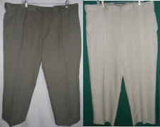 40x28 Beige Gray Comfort Expandable Stretched Elastic Waist Men Dress Pants