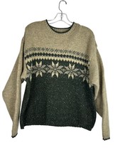 Woolrich Women's Large Nordic Sweater Fair Isle Wool Blend VTG