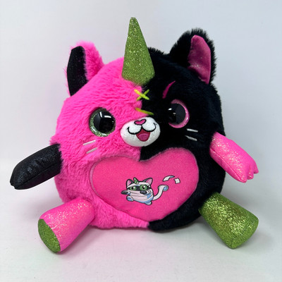Zuru Rainbocorns Monstercorn Boo Boo Plush Black Pink Surprise Mystery Kitty 9''