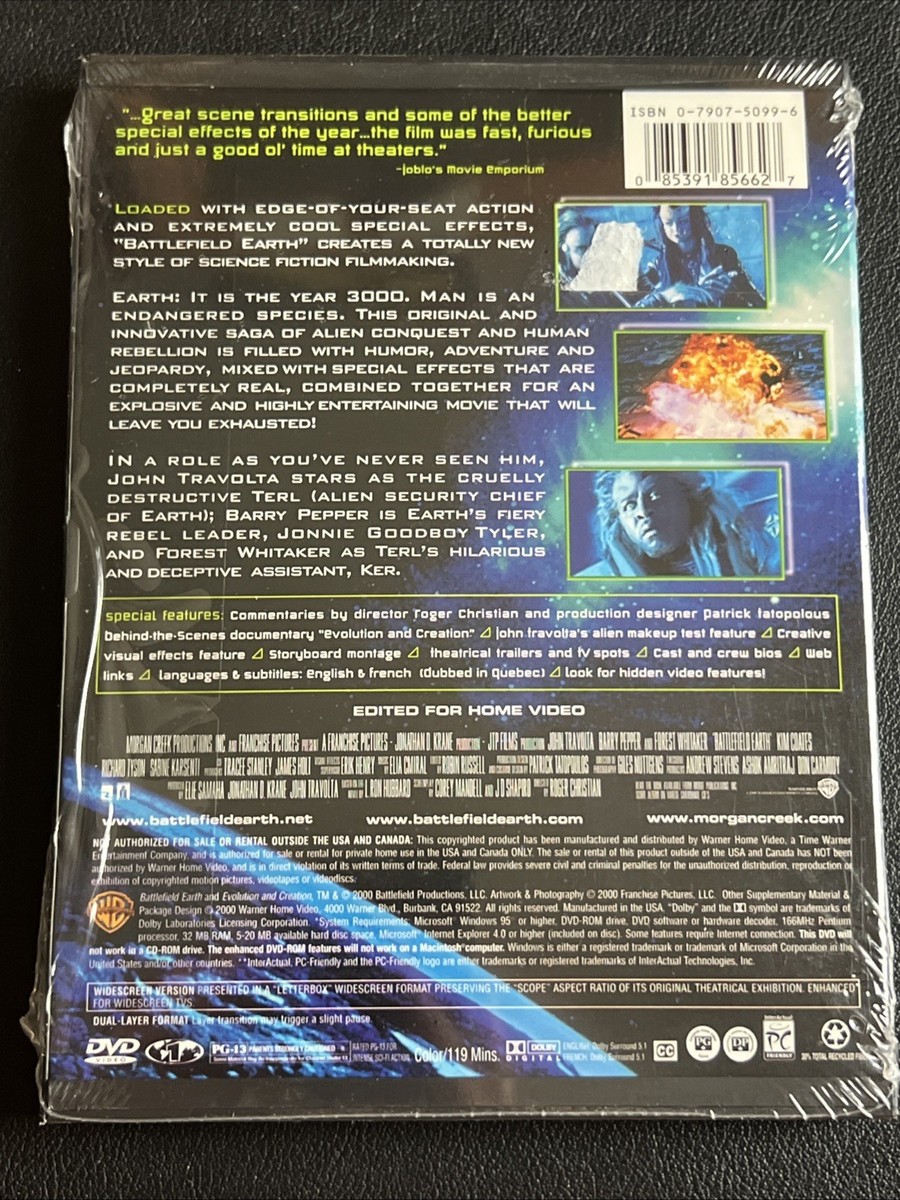 Battlefield Earth (DVD, 2001, Special Edition) for sale