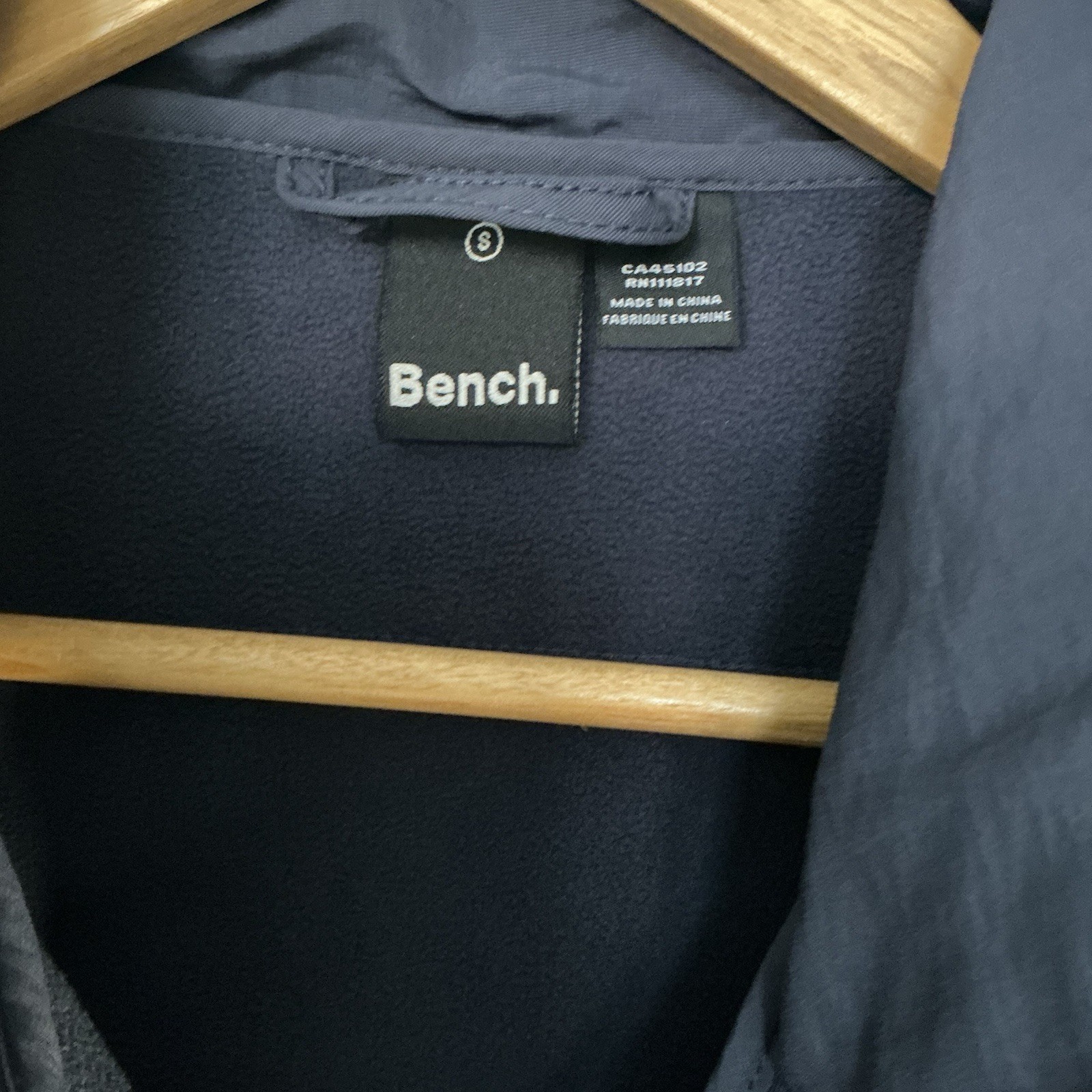 Bench Full Zip Jacket Navy Blue Size Small Trendy Smart image 3