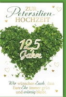Hochzeitstag 12,5 Jahre GlüCkwunschkarte Mit Umschlag Petersilienhochzeit GrüNes