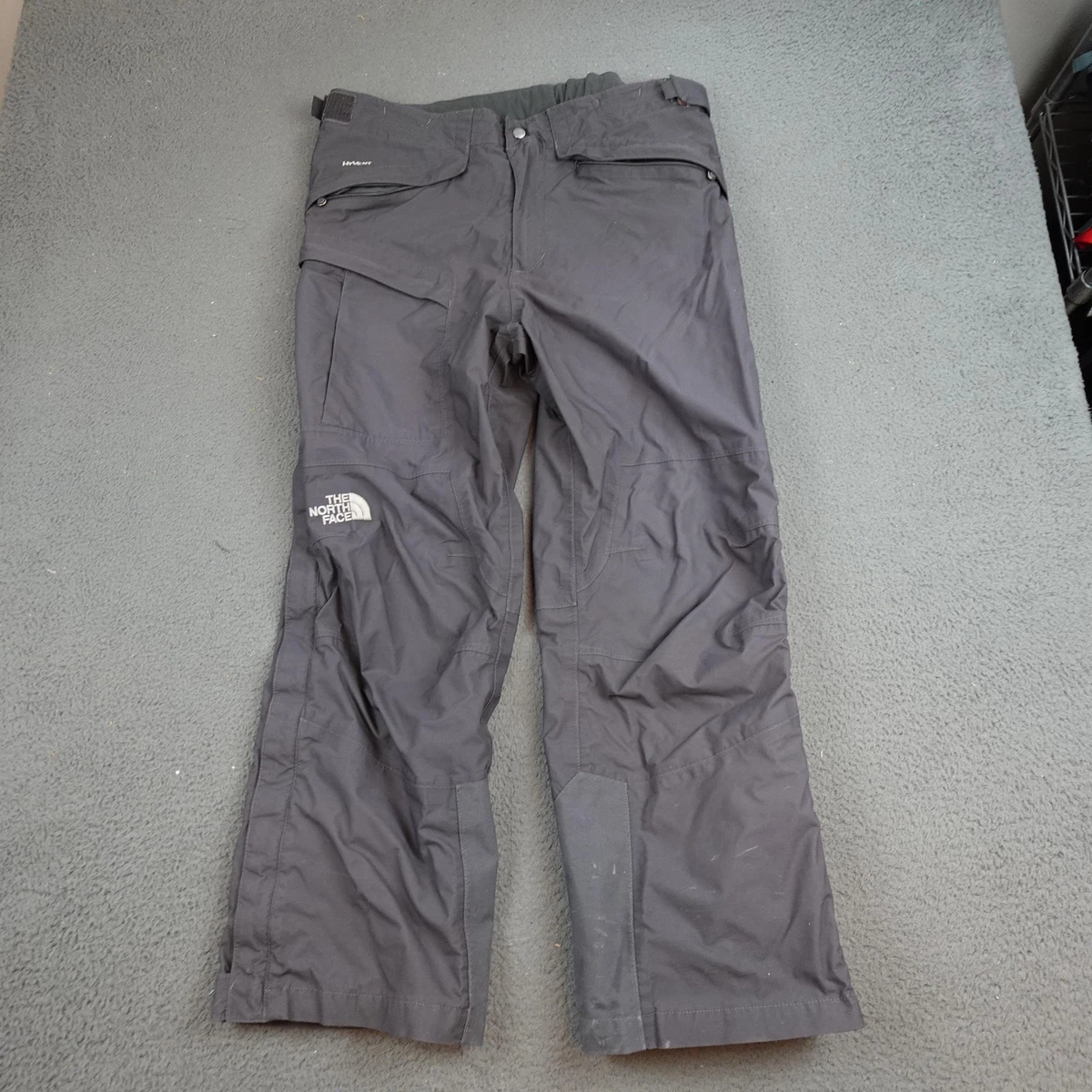 高機能】US ノースフェイス HYVENT スノーボード パンツ S グレー 高