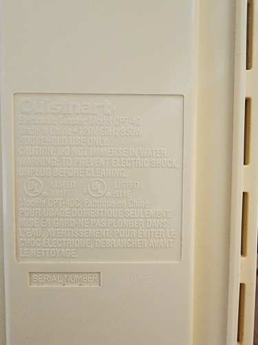 Cuisinart Custom Control Long Slot Toaster Bagel 2 Slice CPT-40 Yellow Retro - Picture 4 of 4