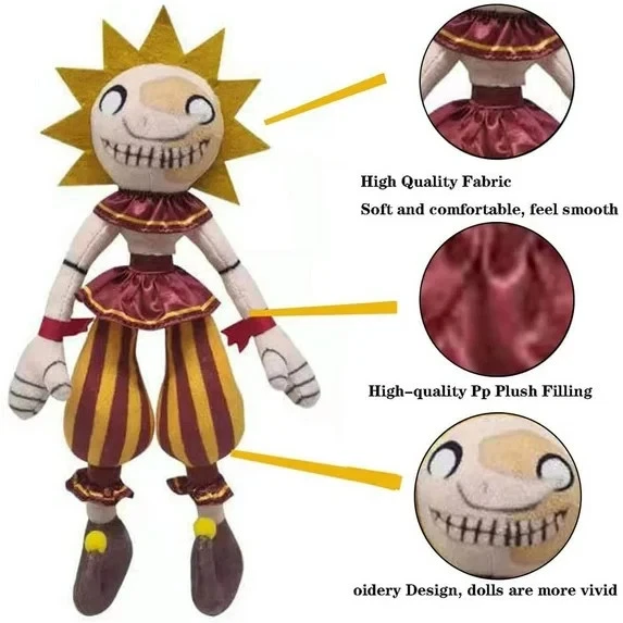 Juego de 2 figuras de payaso Sundrop & Moondrop - 11" FNAF Security Breach Foto 2 de 4