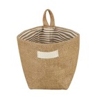 Foldable Wall Hanging Basket Hanging Busket Storage Jute Basket
