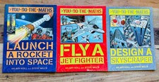 3x Fun You Do The Maths design rockets skyscraper jet fighter; bought for £`25