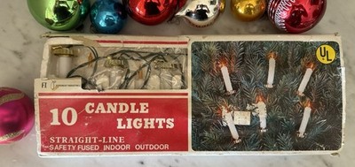 Vintage Foremost Industries Straight Line 10 Candle Christmas Light String