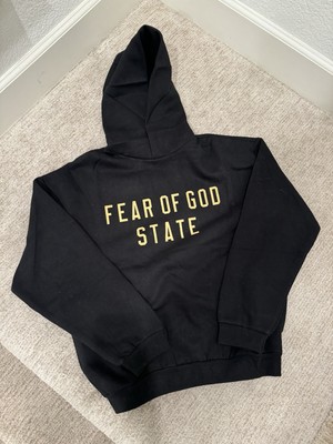 Fear of God Essentials State University Hoodie - Black Size L | eBay