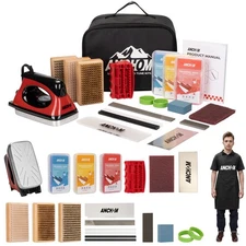 Ski Snowboard Tuning Kit, Complete Ski Snowboard Waxing Kit with Waxing Iron,...
