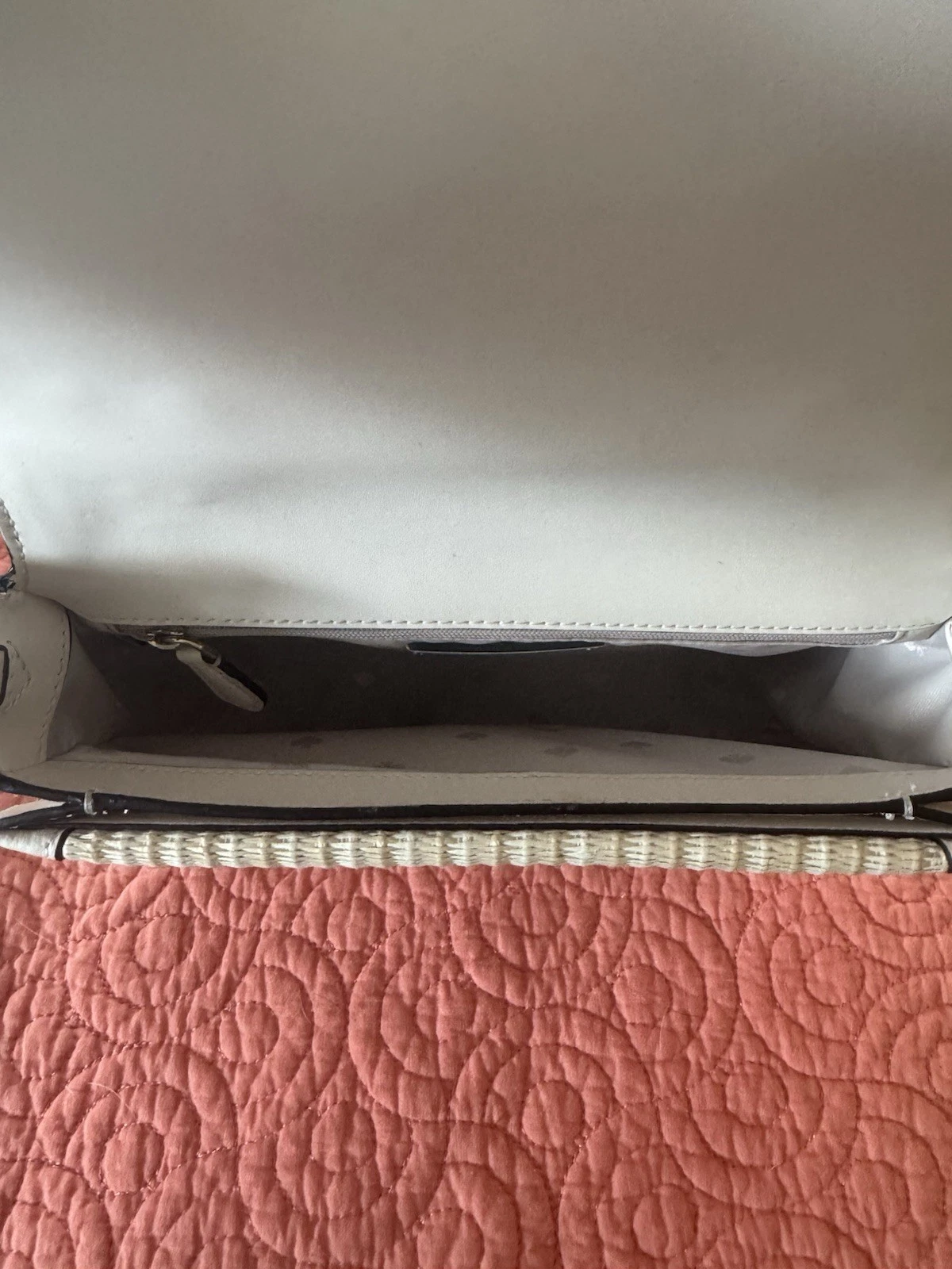 Kate Spade Dottie Puffy Top Handle Coccinella Tracolla (Naturale) Nuova con etichette (KA790)